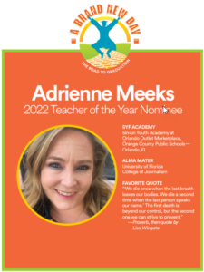 Adrienne Meeks Teacher of the Year Nominee