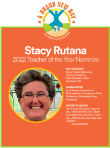 Stacy Rutana Teacher of the Year Nominee